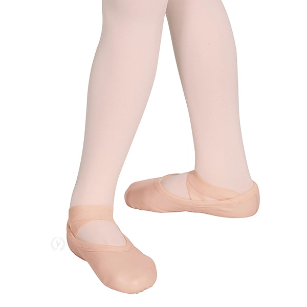 Eurotard Child Passe Full Sole Leather, Drawstring Free, Ballet Shoe