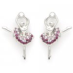 Dasha 5500 Pink Crystal Ballerina Earrings