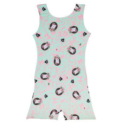 Girl Power Kitty Bows Biketard