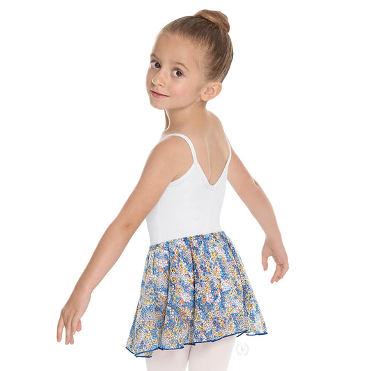 Eurotard Child Flirty Floral Chiffon Pull-on Skirt - 04283