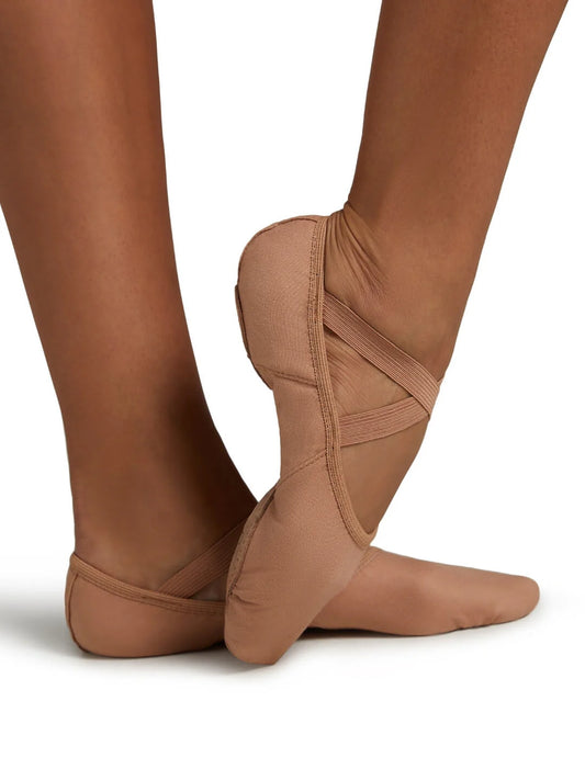 Capezio 2037W Adult Hanami Canvas Light Suntan Ballet Shoe