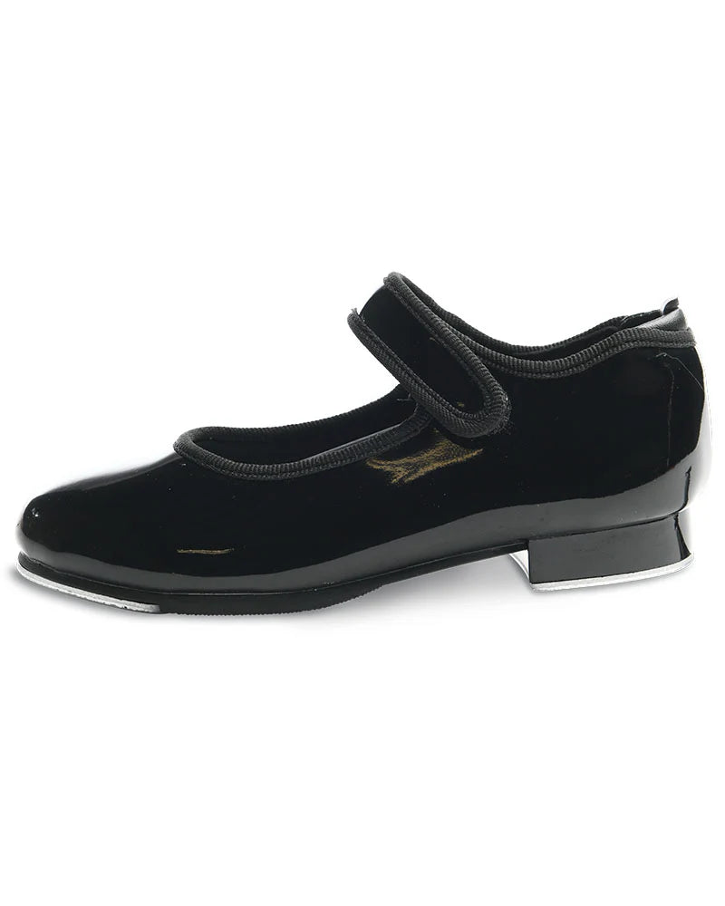 Danz N Motion 530 Child Black Patent Loop Closure Tap Shoe