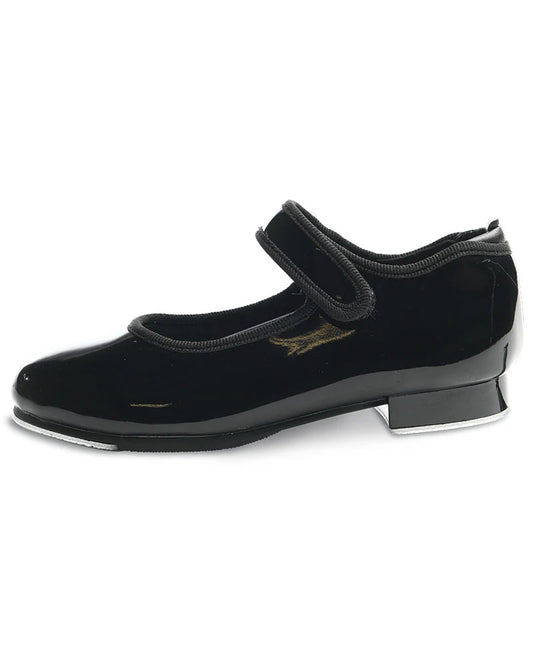 Danz N Motion 530 Child Black Patent Loop Closure Tap Shoe