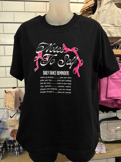 Covet Dance Note To Self Tee NTS-T-S