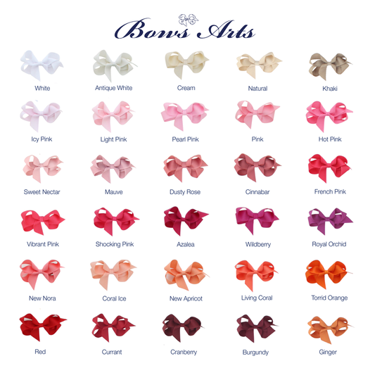Bows Arts Classic Grosgrain 5" Bow Hair Clips