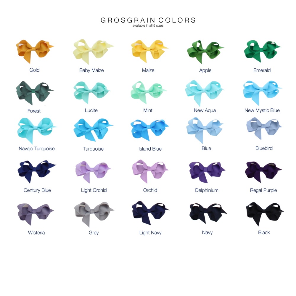 Bows Arts Classic Grosgrain 5" Bow Hair Clips