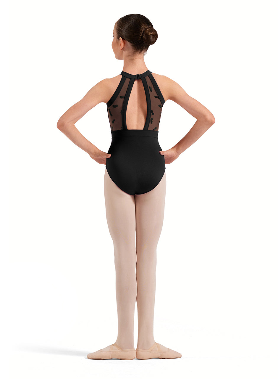 Bloch CL40016 Child Halter Leotard with Floral Detail