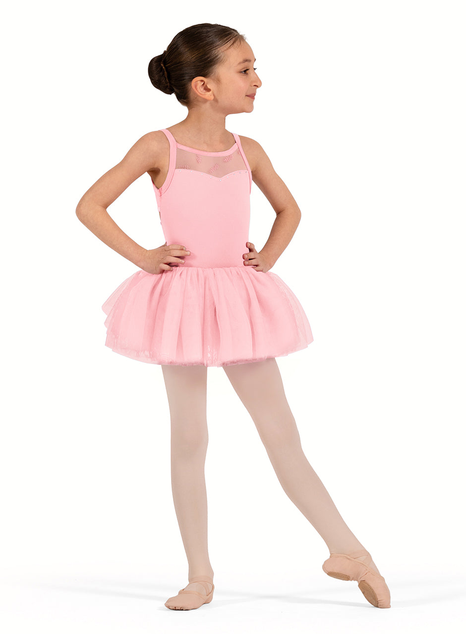 Bloch CL70015 Child Camisole Tutu Leotard with Mesh Cross Back