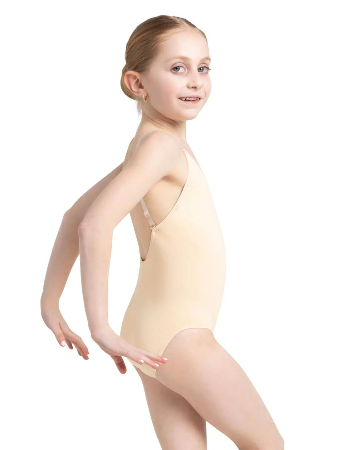 Capezio Child Camisole Leotard with Clear Straps