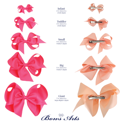 Bows Arts Classic Grosgrain 5" Bow Hair Clips