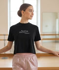 Covet Dance Adult "Resting Barre Face Crop Tee"