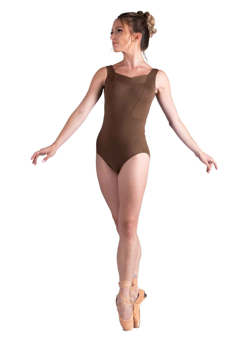 Danz N Motion Reese Adult Pleated Tank Leotard