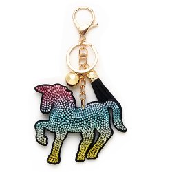 Dasha 2829 Puffy Unicorn Keychain