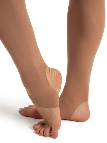 Capezio 1819W Stirrup Bodytights with Clear Adjustable Straps