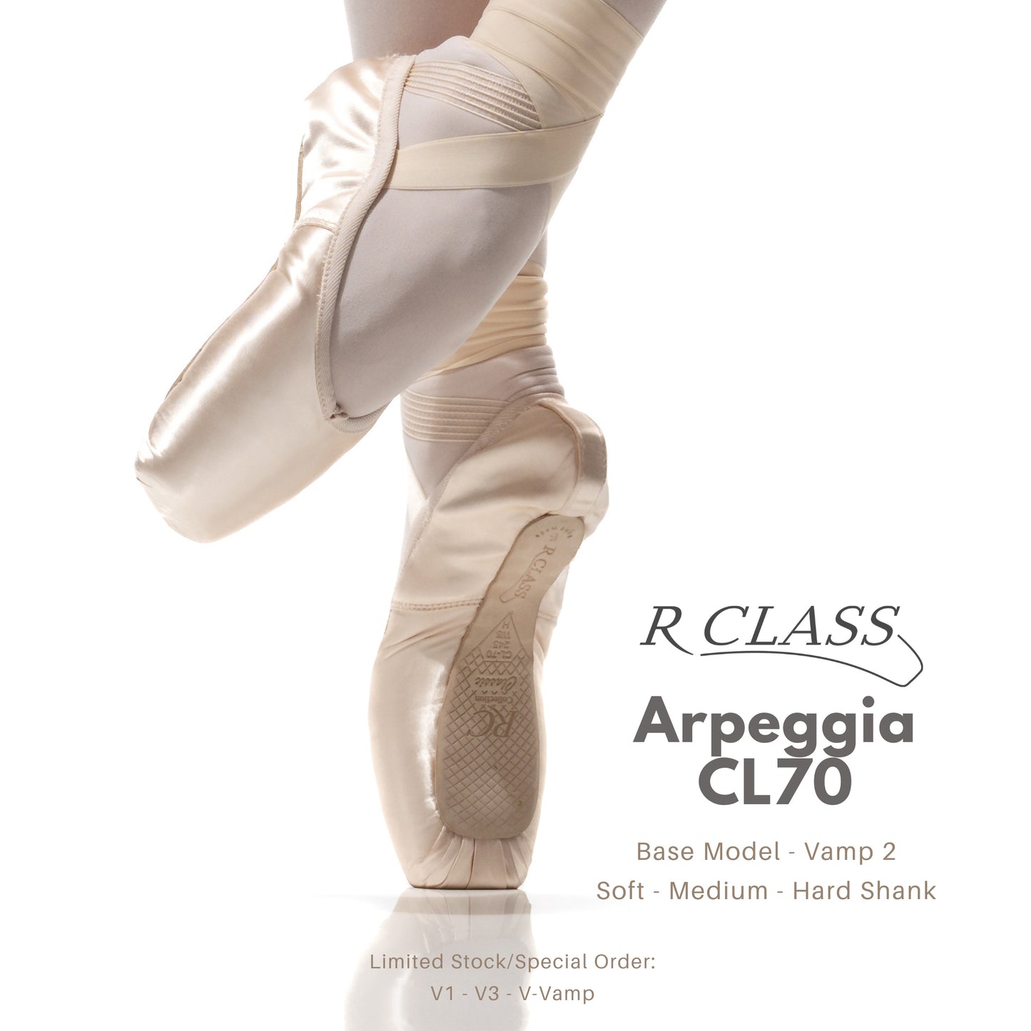 R-Class CL70 Arpeggia Vamp 2 Hard Shank Pointe Shoe