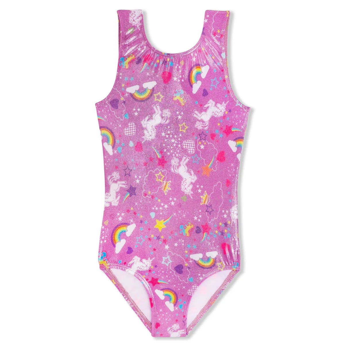 Girl Power Lavender Sparkle Unicorn Leotard
