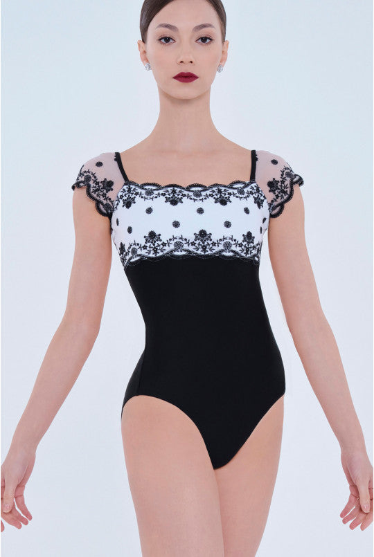 Wear Moi Narcisse Lace Cap Sleeve Adult Leotard