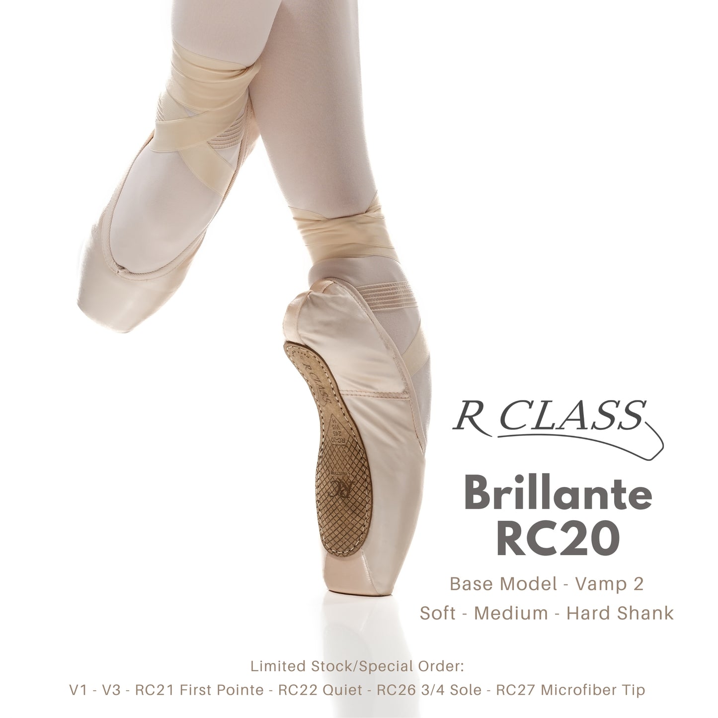 R-Class RC27 Brillante Vamp 2 Soft Shank Pointe Shoe